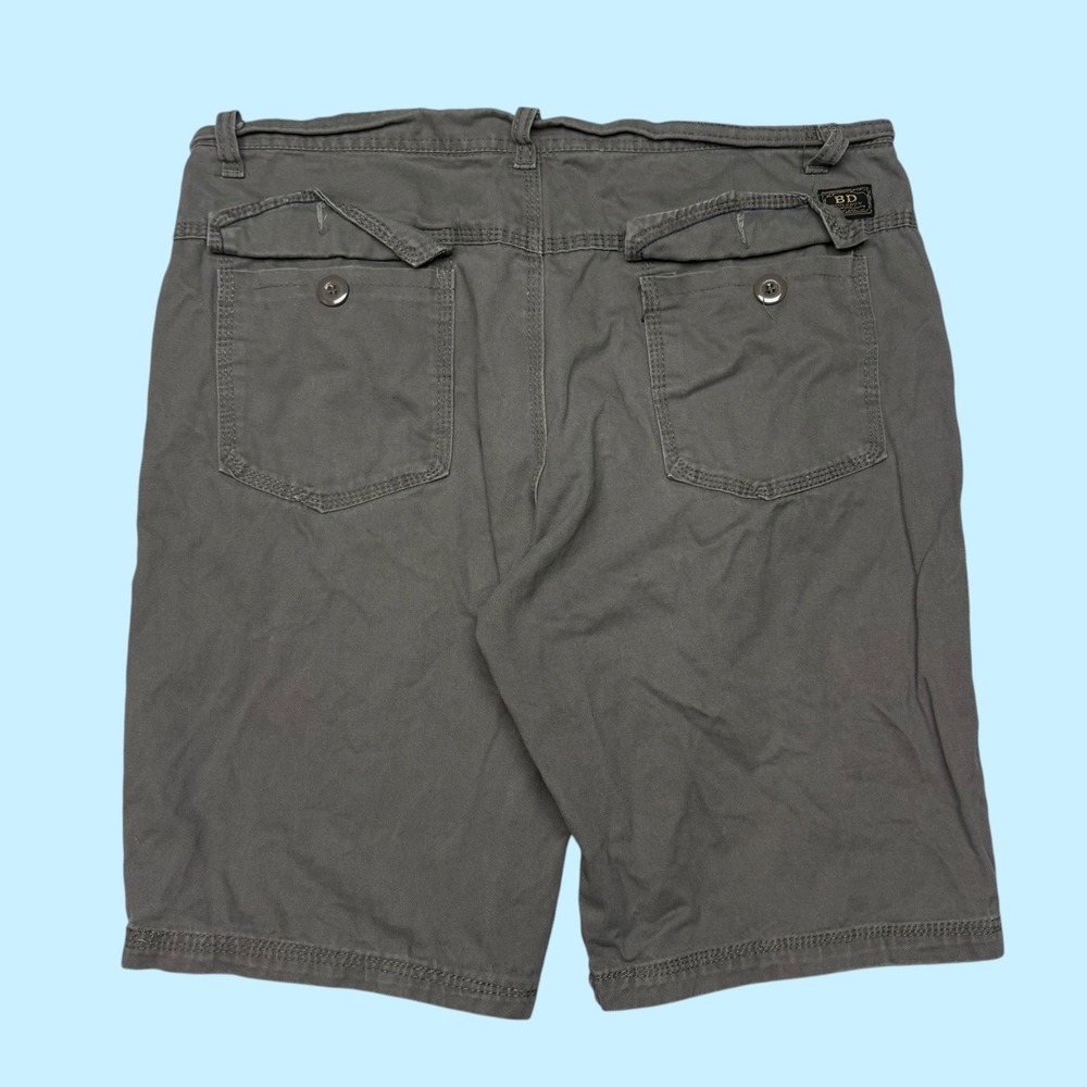 BD Baggies Mens Grey Utility Cargo Shorts Size 36 Casual Workwear Summer